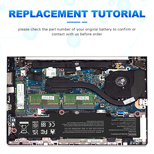 SS03XL 933321-855 Battery for HP EliteBook 735 745 830 840 G6 EliteBook 730 735 740 745 830 836 840 846 G5 ZBook 14U G5 G6 Series SS03050XL-PL 932823-171 HSN-113C-4 932823-421 HSN-112C HSTNN-IB8C - size: 10.85*2.85*0.27inch SS03XL