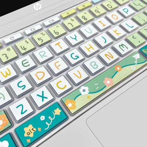 Cute Silicon Keyboard Cover Skin for HP Chromebook 11 x360 11.6", Chromebook 11 G2/G3/G4/G5/G6 EE/G7 EE 11.6’’,HP Chromebook 14-ca 14-ak14-X Series, HP Chromebook 14 G2 G3 G4 G5, Cute Flowers - color: Cute Flowers