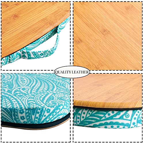 Lap Laptop Desk - Portable Lap Desk with Pillow Cushion, Fits up to 15.6 inch Laptop for Home Office Students Use as Computer Laptop Stand, Book Tablet(1-Light Brown) - color: 1-light Brown
