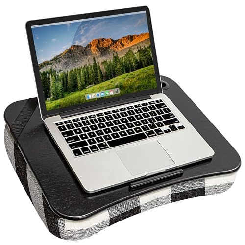 LAPGEAR Designer Lap Desk – Buffalo Check, Fits 15.6” Laptops - color: Buffalo Check, size: Single Lap Desk