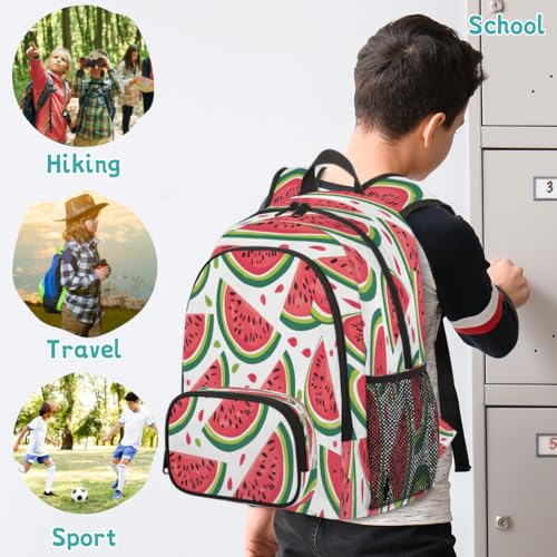 Watermelon Laptop Backpack for Women Men, 18.3 Inch Travel Work Backpacks, Summer Waterproof Computer Casual Daypack Nurse Teacher Bags - color: Multicolor 7