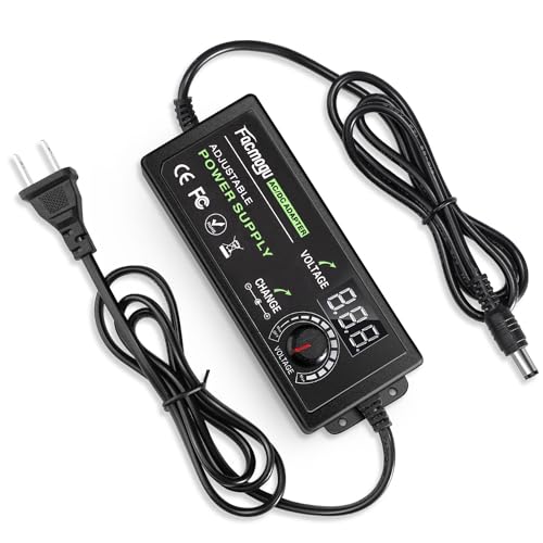 Facmogu 9V-24V 3A 72W Adjustable Power Adapter with LED Display, Multi-Voltage 100V-240V AC to DC 9V 12V 15V 16V 18V 19V 20V Universal AC/DC Variable Power Supply, Various Voltage AC to DC Converter - size: 9-24V 3A