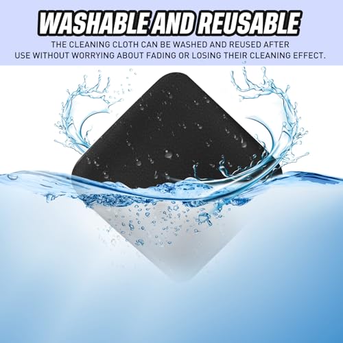 Hahafelt 4 Pcs Car Screen Cleaner Car Touch Microfiber Screen Cleaner Cloth Cleaning Wipes Interior Pad for Vehicle Dashboard LCD Accessories 4.13×4.13 Inches(Square) - style: Square