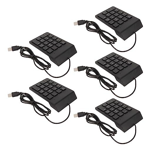 Wired Number Pad 18 Keys, Ergonomic USB Mini Numeric Keypad, Plug and Play Quiet Typing for PC Laptop Desktop, 2 Pack (Silicone) - size: Silicone
