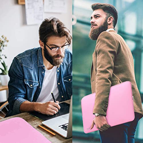 14 Inch Laptop Sleeve, Resistant Neoprene Laptop Sleeve/Notebook Computer Pocket Case/Tablet Briefcase Carrying Bag for 14 inch HP, Lenovo, Asus Notebook, Ultrabook, Pink - color: pink, size: 14 inch