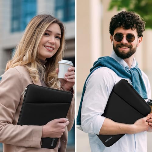 RAINYEAR Laptop Sleeve Case with Front Pocket, 13.3 Inch Protective Portable Case Briefcase Laptop Carrying Bag Cover Compatible with 13.3-14 Inch Laptop PC, 14 Inch MacBook Pro M5 M4 M3 M2 M1, Black - color: Black, size: 13.3-14 inch