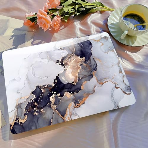B BELK Compatible with MacBook Air 13 inch Case 2021 2020 2019 2018 M1 Chip | A2337 A2179 A1932, Plastic Hard Shell for MacBook Air 13.3 inch Case with Keyboard Cover&Screen Protector, Blue White Marble - color: Blue White Marble