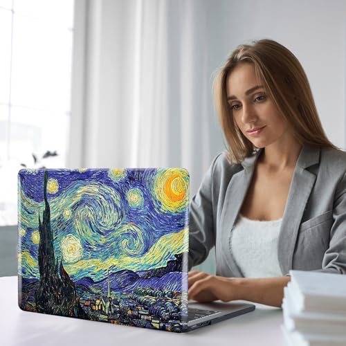Funut for MacBook Pro 13 inch Case 2025 2024 2023-2016 M2 M1 A2338 A2251 A2289 A2159 A1989 A1706 A1708, Laptop Plastic Hard Shell MacBook Pro 13" Case Touch Bar, Van Gogh Starry Sky - color: 01 Starry Night, size: 2016-2024 Macbook Pro 13 Inch M1 M2