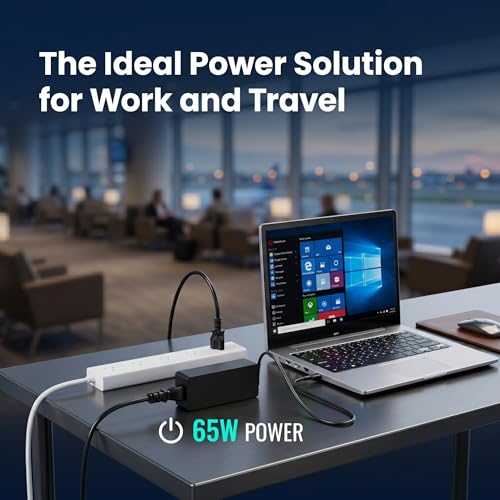 65W USB C Charger for LG Gram 14 15 16 17, VUOHOEG 20V 3.25A Laptop Charger Compatible with USB-C Charging Laptops, AC Power Adapter for LG Gram 17Z90P 16Z90P 15Z90P 14Z90P 16Z90Q 15Z90Q