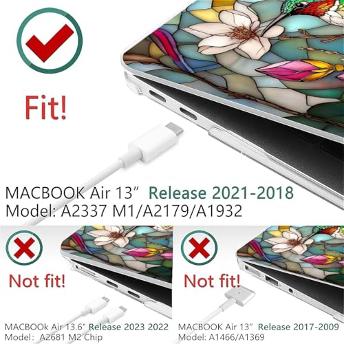 for MacBook 12 Inch Release 2015/2016/2017 Model A1534 Clear Computer Case,Novelty Premium Pattern Hardshell Laptop Case 3D Stained Flower Looking Hummingbird - color: 3D Stained Flower Looking Hummingbird, size: A1534(12 inch)-Clear