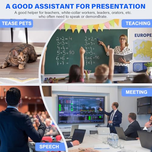 Presentation Clicker Wireless Presenter Remote Clicker for 2-in-1 USB Type C Powerpoint Clicker with Clicker, RF 2.4GHz USB C Presentation Remote PPT Slide Advancer for Mac/Google Slide/Keynote - style: USB C+USB A