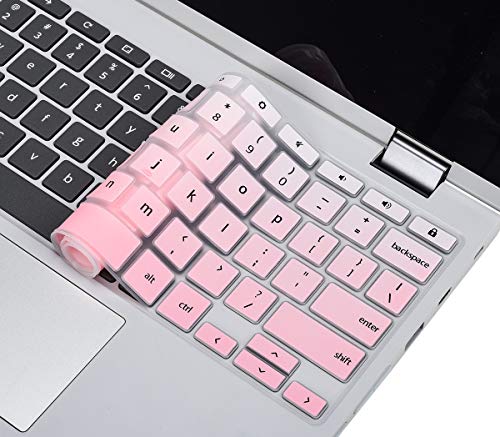 Lenovo Chromebook Keyboard Cover Skin - Flex 3, IdeaPad 3, Spin X360, Flex 5, C330/C340 100e/300e/500e, Ombre Pink - color: Ombre Pink