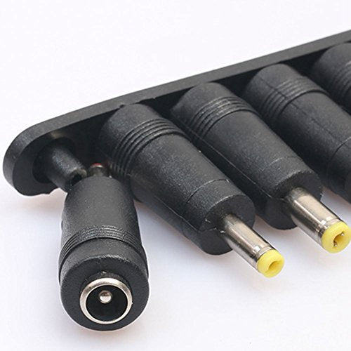 Universal 1 Set = 8pcs / Set 5pin Jack Plugs DC for Laptop AC Power Adapter Tips Connectors for Computer Notebook, black, 145419
