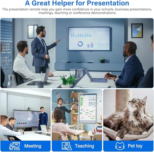 Presentation Clicker USB c, Hyperlink Volume Control Presentation Clicker,PowerPoint Clicker Presentation Remote, Pointer Slide Advancerwith USB-A&C Receiver, Computers, laptops,Mac Keynote,LBBYDDLL