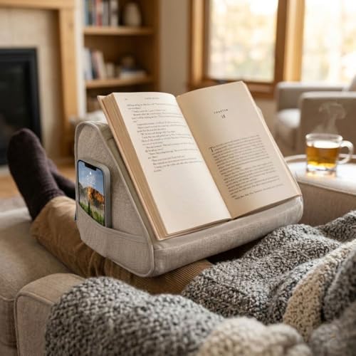 LAPGEAR Book Pillow - Almond, Fits 6" x 9" Books - color: Almond