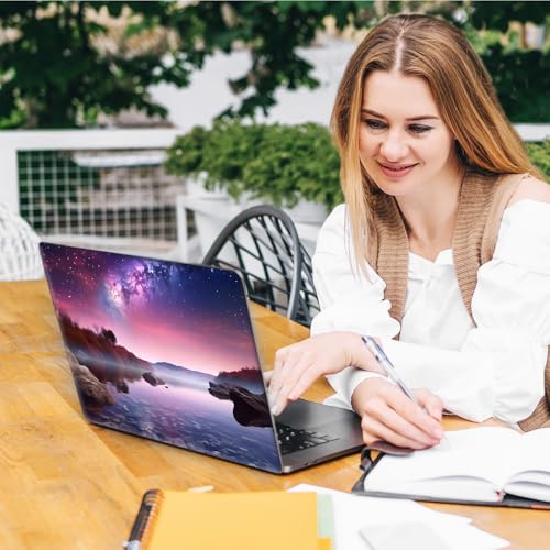 Laptop Skin Sticker Decal, Universal Reusable Vinyl Laptop Cover for 12" 13" 13.3" 14" 15" 15.4" 15.6" Notebook PC, Reusable Waterproof Scratch-Resistant with 2 Wrist Pads,Art Galaxy Landscape - color: Art Galaxy Landscape
