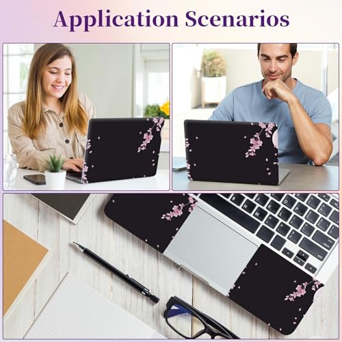 Laptop Skin Sticker Laptop Cover for 12" 13" 13.3" 14" Laptop Stickers,Reusable Skin Sticker Cover Personalized Art Waterproof & Scratch-Resistant Protector Case,Sakura Cherry Blossom - color: Sakura Cherry Blossom