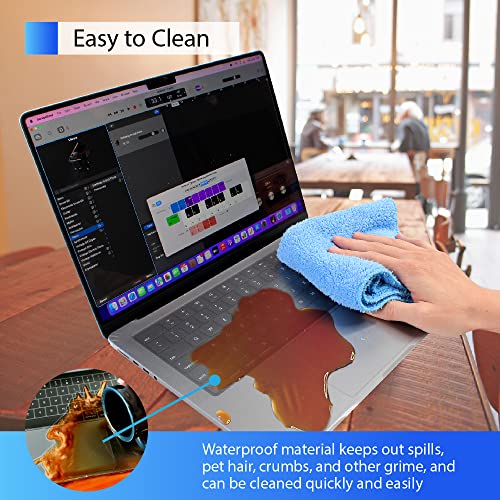 KeyboardMask Matte Keyboard Cover Compatible, 0.12mm Ultra Thin Wipeable Anti-Dust Protector (MacBook Pro 14" 2021-2025) - size: MacBook Pro 14" 2021-2023