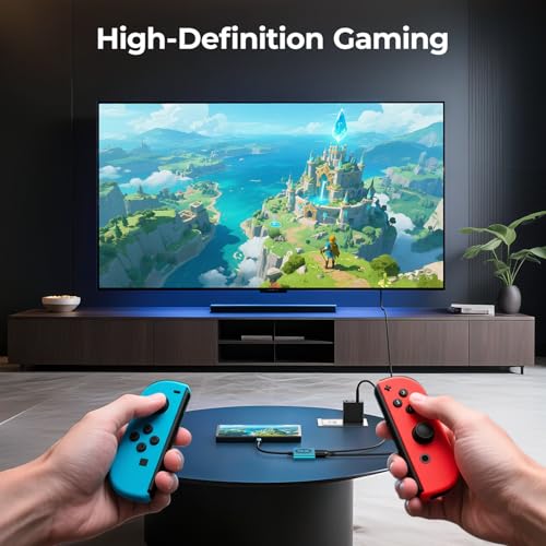 RayCue 2-in-1 USB C Hub, USB C to HDMI Adapter with HDMI 4K@60Hz & 100W PD Charging - Adapter for Laptop, MacBook, IPad (USB-C), iPhone 15/16, Tablets, Switch - color: Blue