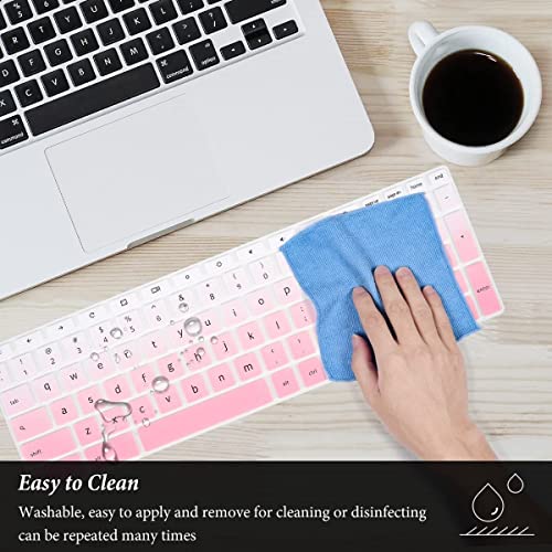Keyboard Cover for 15.6" Acer Chromebook 315 CB315-3HT/Acer Chromebook 715 CB715/17.3" Acer 317 Chromebook Laptop with Numeric Keypad, Acer Chromebook 15 CB315-3HT-C296/C6XF/C16B Skin-Gradual Pink - color: Gradual Pink