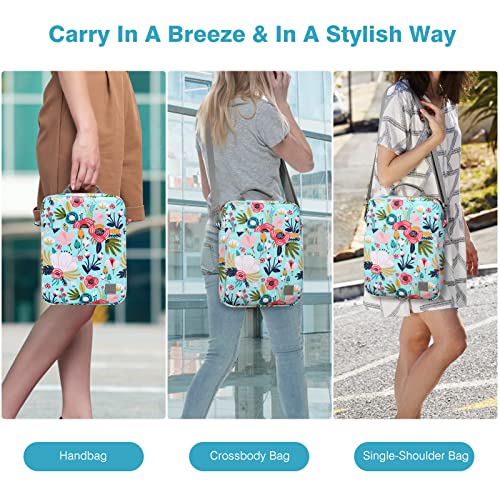 Dadanism 9-11 Inch Tablet Sleeve Bag Carrying Case with Shoulder Strap | Fits iPad (A16) 11", iPad 10th Gen 10.9", iPad Air M4/Pro M5 11", iPad 9/8/7th 10.2", Galaxy Tab A11+ Plus 11",Grass+Flower - color: Grass + Flower, size: 9-11 Inch
