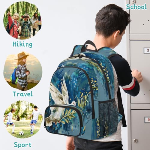 Bird Laptop Backpack for Women Men, 18.3 Inch Travel Work Backpacks, Pigeon Waterproof Computer Casual Daypack Nurse Teacher Bags - color: Multicolor 16