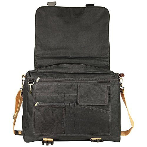 Impecgear Expandable Laptop Computer Briefcase Messenger Bag 16.5 Inch (DPFG Black 16") - size: DPFG Black 16"