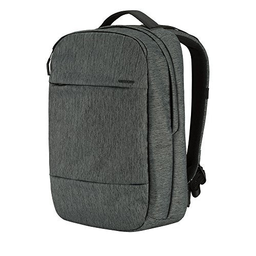 Incase Compact City Backpack – 18L Everyday Travel Tech Backpack and Laptop Bag for Work or School – Three Pockets, 16” Padded Laptop Sleeve, Quick Access Pocket – Heather Black - color: Heather Black
