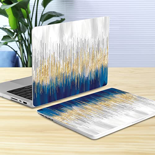 Batianda Case for New MacBook Pro 16 Inch 2026 M5 2024 2023 2021 Release with M4 M3 M2 Pro/ M1 Max, Ultra Slim 1.2mm Glossy Hard Shell Protective Skin Keyboard Cover 4-in-1 Bundle, Blue Gold - color: Blue Gold