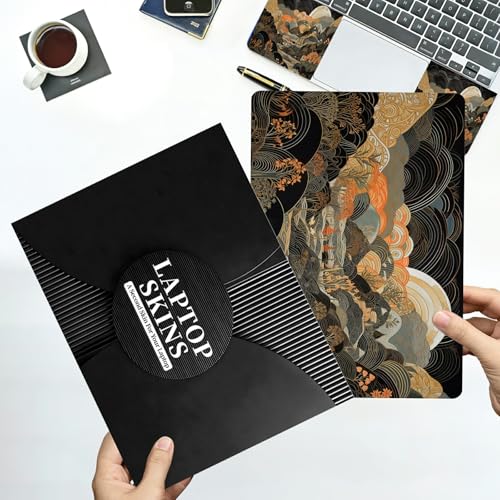 Universal Laptop Skin Sticker with 2 Wrist Pad Decals, 3-Piece Removable Vinyl Laptop Cover, Japan Landscape Waterproof Anti-Scratch, Easy-Trim Fit for 13.3" 14" 15.6" Laptops - color: Japan Landscape