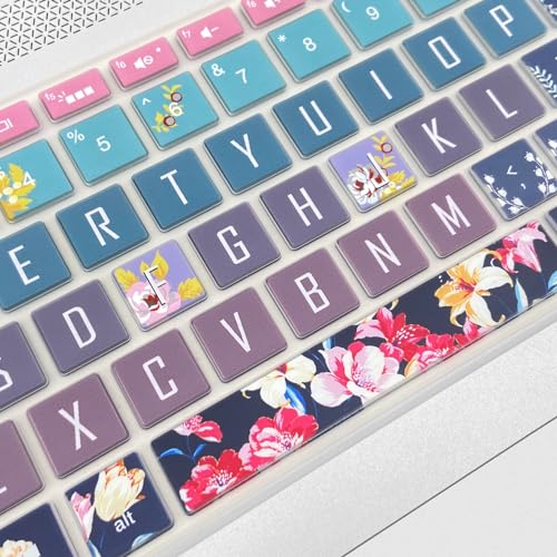 Keyboard Cover for HP Envy x360 15m-bp/bq /2020 2019 HP Pavilion 15/ HP Pavilion x360 15.6” Series/HP Envy 17 17.3" Series/HP Laptop 15t 17t 17-ca0011nr 17-by0040nr, Red Flower - color: Red Flower