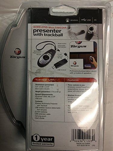 Targus Wireless Multimedia Presenter Device (AMP01US)