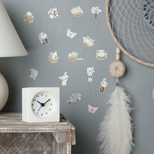 CNhoqc Watercolor Plant Sticker Roll - 1000 Pcs Spring Natural Plant Waterproof Vinyl Reusable Laptop Sticker Self Adhesive Water Bottle Activity Pad Birthday Party Favors Gift Easter Basket Stuffers - style: Watercolor Natural Plant