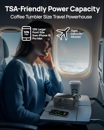 Portable Power Station 89.6Wh LiFePO4 Battery, Solar Power Bank with AC Outlet 100W/110V, USB-C PD Two-Way Fast Charging Small Generator for Laptop, Camping, Home, Office (65W Wall Charger Included) - color: Light Black