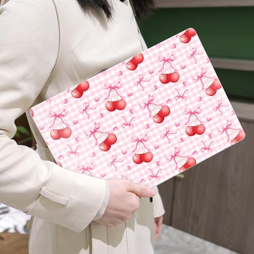 MEEgoodo Case for M5/M4/M3/M2 MacBook Air 15 inch Case 2026 2025 2024 2023, Laptop Shell Fit Model (A3448/A3241/A3114/A2941) for MacBook Air 15.3-inch, Cherry Bow Pattern - color: Cherry Bow Pattern