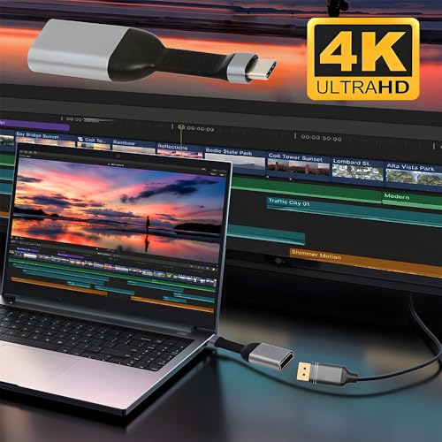 Cable USB-C Type-C Source to HDMI 4K 60hz Sink HDTV Adapter Ultra Slim Flat Cable 1080p for Laptop Tablet Phone - style: HDMI