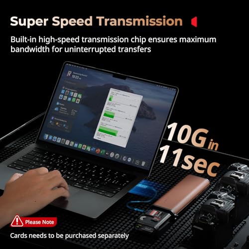 SmallRig Multifunctional Card Reader & Card Holder (CFexpress Type B), with Slot for AirTag, High-Speed Memory Card Reader for SD, SDXC, Micro SD, SDHC, 3 Card Read Simultaneously, 9 card slots - 4532 - size: CFexpress Type B
