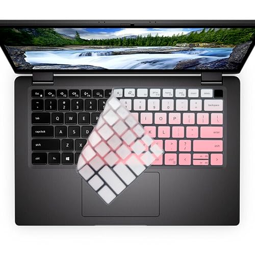 Keyboard Cover for Dell Latitude 3440 5420 5430 5431 5440 5450 7410 7420 7430 7440 7450 9420 9430 14", Dell Latitude 7520 9510 9520 15.6" Laptop, Dell Latitude 14 Keyboard Protector Cover (OmbrePink) - color: OmbrePink