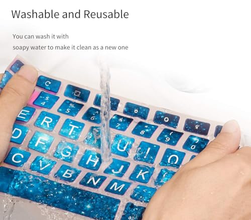 Keyboard Cover Skin for HP Chromebook 14 Laptop 14a-na 14a-ne 14a-ca 14a-na0226nr 14a-ne0013dx 14a-na0021nr 14a-na0031wm 14a-ca0030wm 14a-ca0023nr, HP Chromebook 14 Inch Keyboard Protector, Blue Star - color: Blue Star