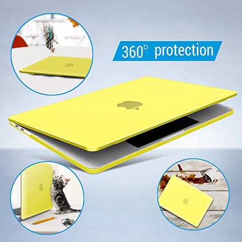 IBENZER Compatible with MacBook Pro 13 Inch Case M2 M1 2026 2025 2024 2023 2022 A2338 A2289 A2251 A2159 A1989 A1706 A1708, Hard Shell Case & Keyboard Cover for Mac Pro 13, Yellow, T13YW+1 - color: Yellow