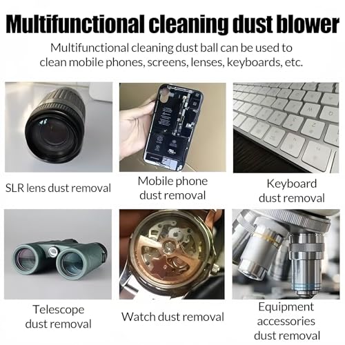 Strong Air Blower Blaster Pump Dust Cleaner Include Micro Fiber Cleaning Cloth, Bulb Blower for Digital SLR Lens Sensor LCD Screens Musical Instruments Keyboards Telescope Filtersl(Blue)