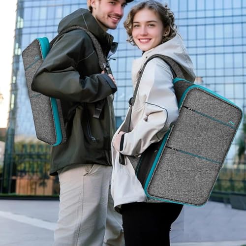 ZINMARK Slim Expandable Laptop Backpack with Small Case for 15-16 inch Notebooks,Water Resistant Computer Bag for College Business for Men Women,Light Gray Blue - color: Light Gray Blue