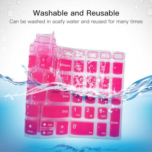 Keyboard Cover for 2023 2022 Lenovo IdeaPad 1/IdeaPad 1i 15.6 inch Laptop 15IGL7 15ADA07 15IAU7 15ALC7 15IJL7 15IGL7, New Lenovo IdeaPad 1 15.6 US Layout Keyboard Cover Skin, Hot Pink - color: Hot Pink