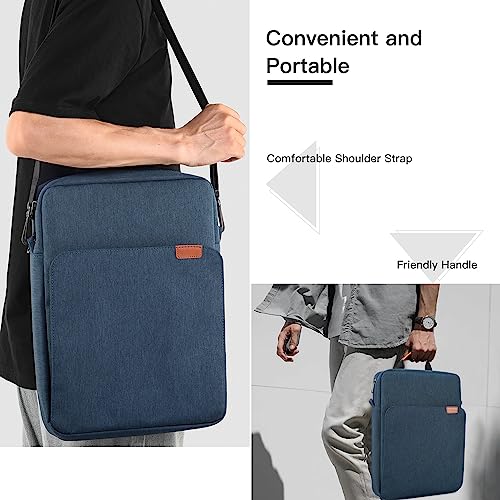 12.9-13 Inch iPad Carrying Bag for 2026 13 inch iPad Air M4 M3 M2 & iPad Pro M4 M5 with Magic Keyboard, iPad Pro 12.9, Travel Shoulder Sleeve Case Bag, Navy Blue - color: Navy Blue, size: 12.9-14 inch