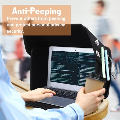 Laptop Sun Shade Laptop Sun Glare Shield Privacy Screen Hood 12-14'' | Lightweight Laptops Sunshade Bag for Working Outside Portable Shield Cover (Patent Pending) - size: 12-14in
