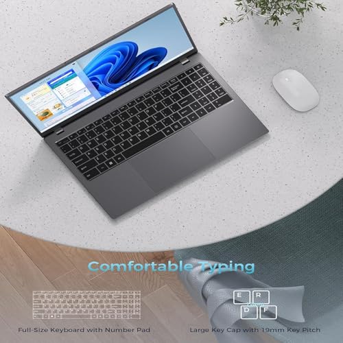 Laptop 15.6 Inch, 12GB RAM Laptops with Pentium Gold 6500Y (Up to 3.4GHz), 128GB SSD, FHD IPS Screen, USB C, USB 3.2, HDMI, WiFi, Lightweight Laptop for Student, Home and Everyday Use