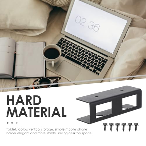 Cabilock Desk Laptop Mount Carbon Steel Notebook Holder for Study Room Office Use Black Portable Laptop Support Rack