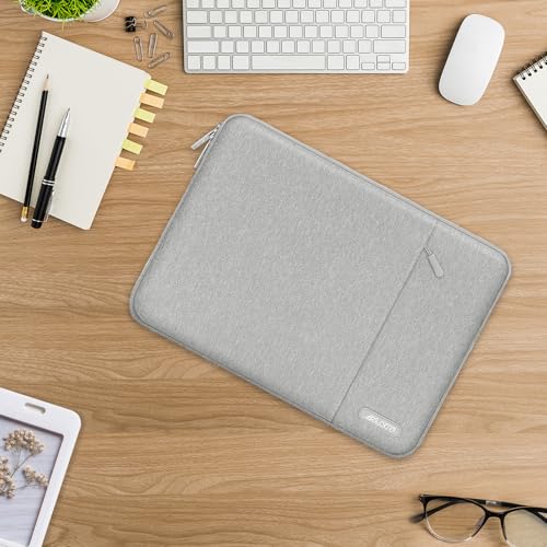MOSISO Laptop Case 12.3 inch, 11-11.6 inch Laptop Sleeve Bag with Pocket | Compatible with MacBook Air 11.6, Acer HP Dell Lenovo Samsung, Surface Pro, Polyester Vertical Computer Bag, Gray - color: Gray, size: 12.3 inch