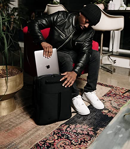 Capsoul The Pack A Black Convertible Waterproof Backpack with 17 inch Laptop Sleeve