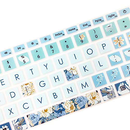 Silicone Keyboard Skin for 12.4" Microsoft Surface Laptop Go 1/2 / 3, Peony - color: Peony